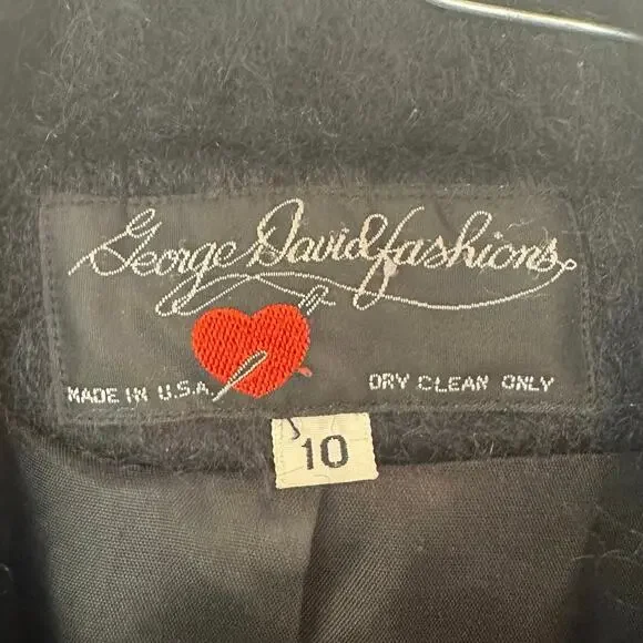 Vintage George David Fashions Women’s Double Breasted Pea Coat Size 10 USA Made - Picture 3 of 9
